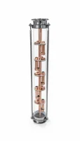 Колпачковая колонна Clamp 2" 5 тарелок Медная Ф54 L-425 — общий вид товара для самогоноварения