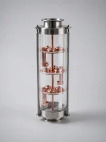 Колпачковая колонна Clamp 2" 3 тарелки медная Ф80 L-300 — общий вид товара для самогоноварения